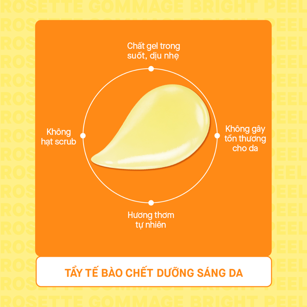 Ảnh Bộ Sữa Rửa Mặt Rosette Làm Sáng Da  120g và Tẩy Tế Bào Chết Rosette Dưỡng Sáng Da Gommage Bright Peel 180G 4