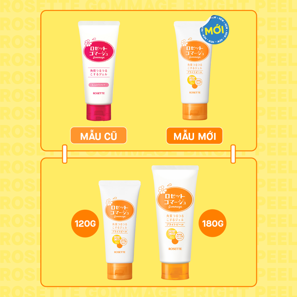 Ảnh Bộ Sữa Rửa Mặt Rosette Làm Sáng Da  120g và Tẩy Tế Bào Chết Rosette Dưỡng Sáng Da Gommage Bright Peel 180G 3
