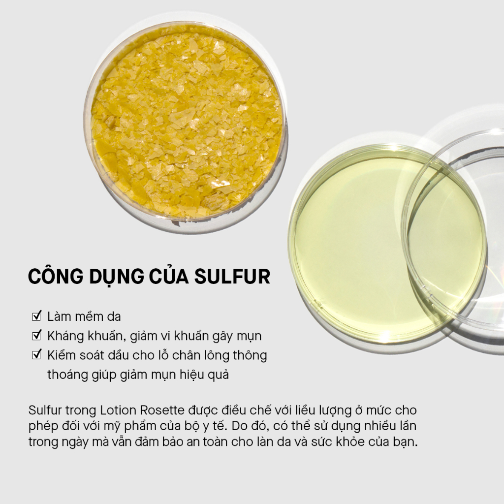 Ảnh Nước Cân Bằng Rosette Dưỡng Ẩm Và Làm Dịu Da Sulfur Skin Lotion 500ml 4