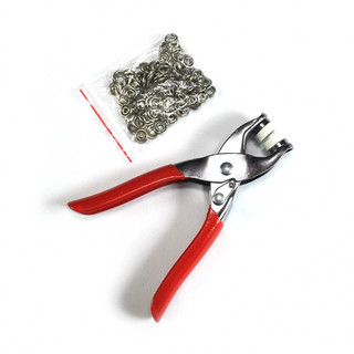 Kìm Bấm Cúc Áo Kim Loại - Dụng Cụ Kìm Bấm Khuy - Kèm Cúc Bấm 9.5mm Thép Không Gỉ - Kho Sỉ Gia Dụng Alulu