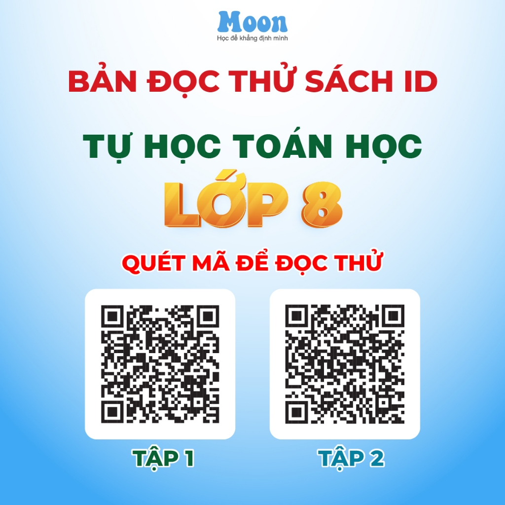 Ảnh Sách tự học Toán học lớp 8, Tự học toán Kết nối tri thức, cánh diều, chân trời sáng tạo | Sách ID 2