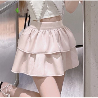 Chân váy tennis hai tầng xếp ly xoè phồng trắng đen hồng có quần trong VANISA CV025