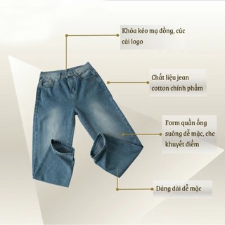 Quần jean bò baggy nam Xanh RETRO Avocado ống rộng xuông cạp cao nam dáng suông xu hướng
