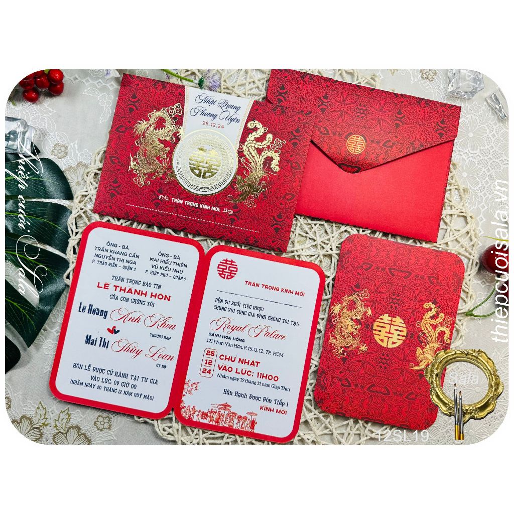 THIỆP CƯỚI 12SL19 (NHẬN IN>100 THIỆP)