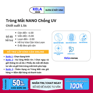 [Nhận Cắt Sẵn] Tròng Mắt Kính Cận Loạn Viễn Kela Chống Xước Chống tia UV Cản Chống Ánh Sáng Xanh