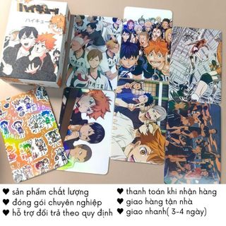 Card Haikyuu Lomo Hologram Bo Góc Hộp Anime 50-55 Tấm Timo QT68
