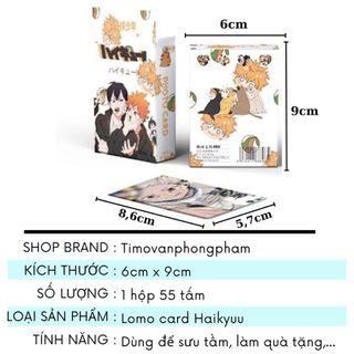 Card Haikyuu Lomo Hologram Bo Góc Hộp Anime 50-55 Tấm Timo QT68