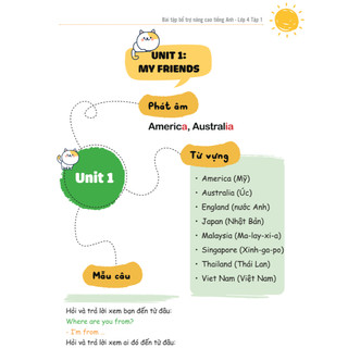 Combo Bài tập bổ trợ nâng cao Tiếng Anh - Lớp 4 Tập 1 + Tập 2 ( Lẻ Tùy Chọn Hoặc Combo)