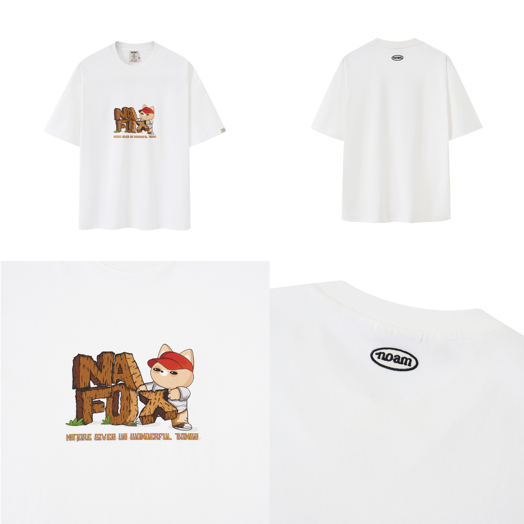 Ảnh Áo thun Form rộng NOAM Woodie 100% Cotton 280GSM - Màu Đen/ Trắng 1