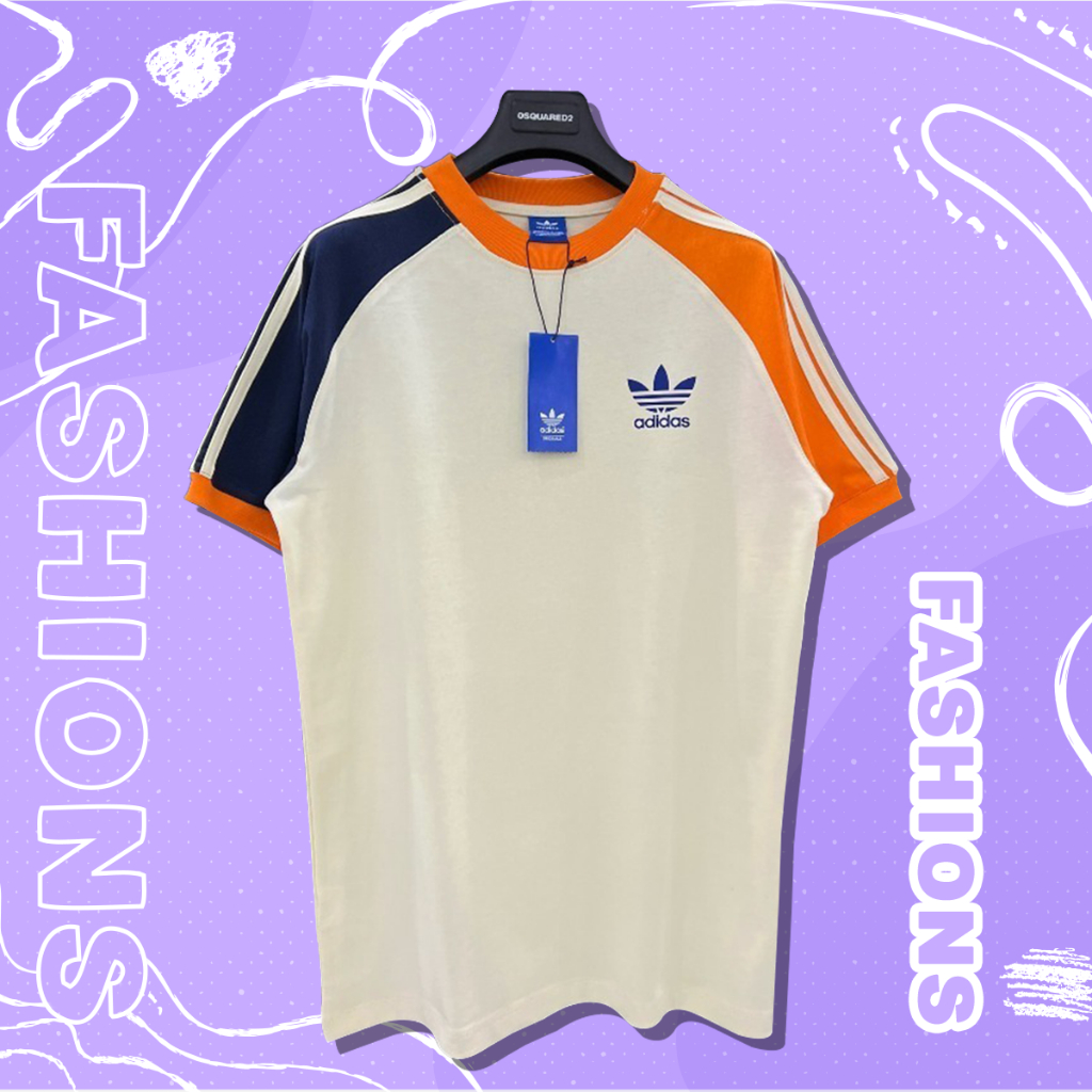 Áo Phông Nam Nữ das thêu logo 3 sọc tay cotton thấm mồ hôi – Áo Thun Nam Nữ adjdas trẻ trung hot trend 2024 AT13