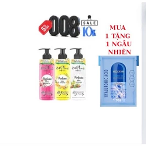 Gel tắm thảo dược hương nước hoa Pháp Vàng 24Plus 850ml