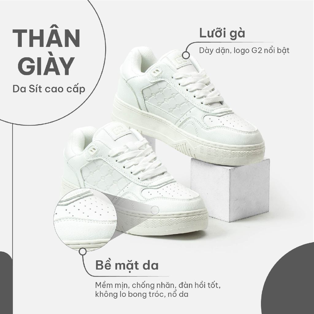 Ảnh Giày sneaker G2 Ageta kiểu giày nam nữ đế cao dáng giày thể thao nam dùng tập gym, chạy bộ đi chơi độn đế tăng chiều cao 2