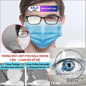 Tròng Mắt Kính Anti fog Kela Cận Loạn Chống Bám Hơi Nước Sương Mờ - Chống Ánh sáng Xanh
