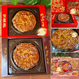 Bánh Trung Thu 3 - 15 Trứng Tân Dân Lợi, Bánh Lớn Thập Cẩm Gà Quay Kèm Túi Hộp