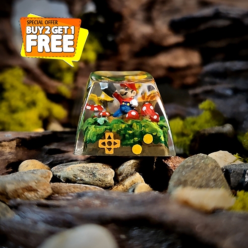Keycap Mario, nút bàn phím cơ Mario, keycap SA Mario, keycap xuyên led ...
