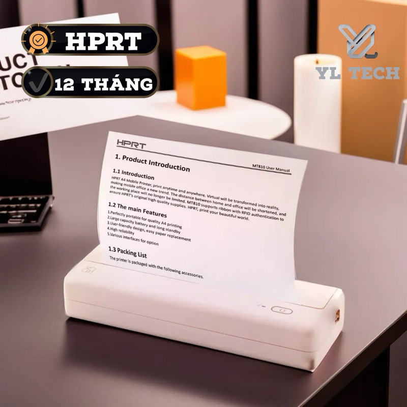 [ Bảo hành 12 Tháng ] Máy in nhiệt khổ A4 HPRT MT810