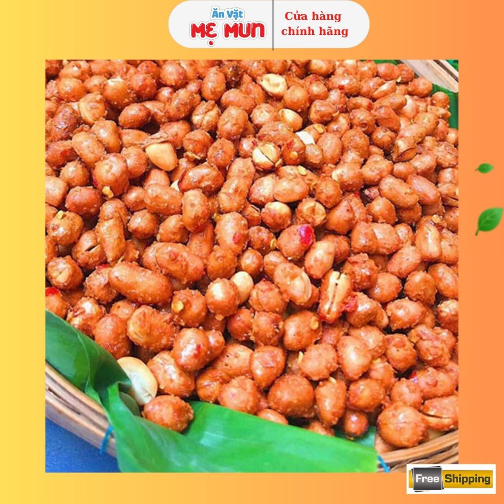 500G Lạc Rang Tỏi Ớt, Đậu Phộng Rang Tỏi Ớt Thơm Ngon Đậm Vị - Tiệm Ăn Vặt Mẹ Mun
