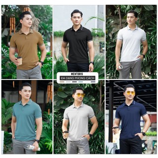 Áo Polo Nam Cao Cấp Mentoris, Vải Coolmax Pro mềm, thấm hút và hạn chế nhăn nhàu MPS219S