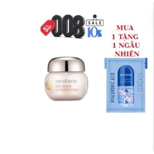 Kem cám gạo dưỡng trắng da, dưỡng ẩm Verobene Rice Recipe Water Balancing Cream 50g