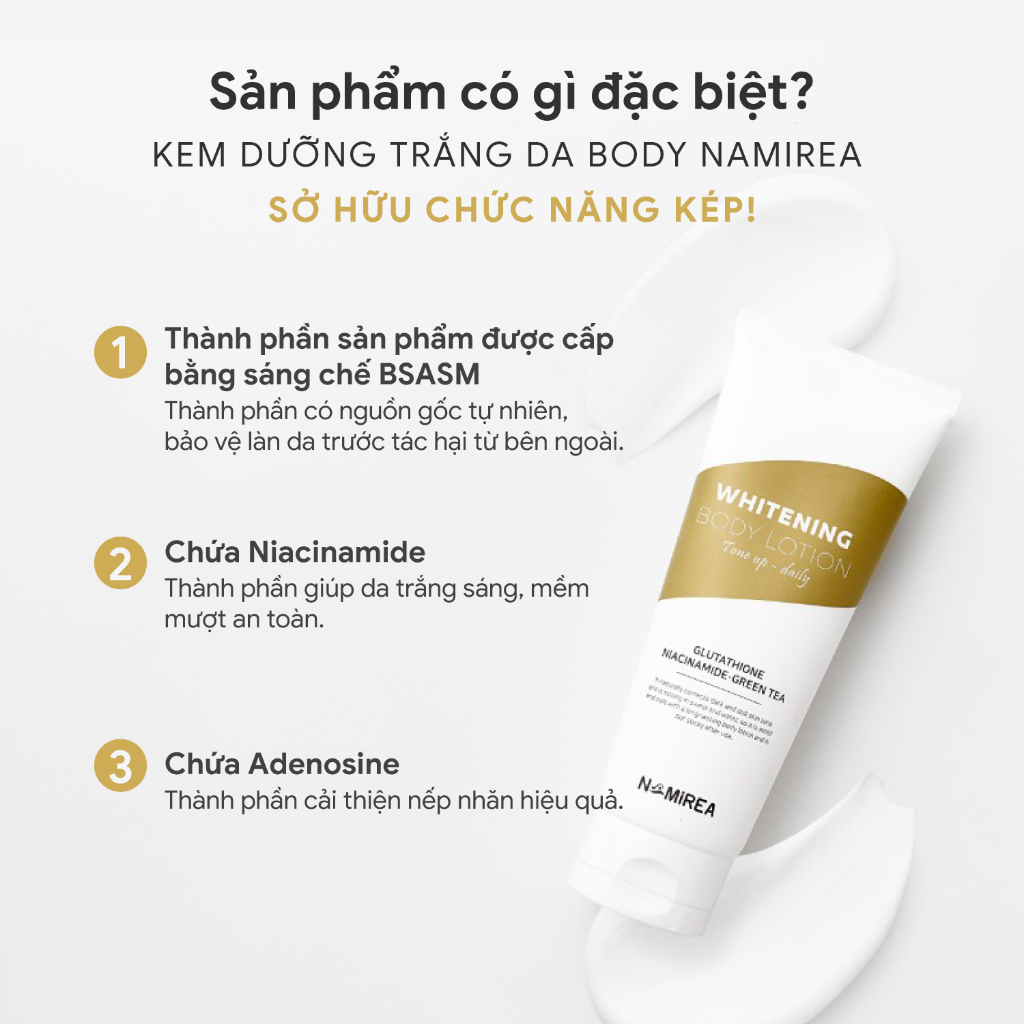 Kem dưỡng trắng da Body Namirea Hàn Quốc 200ml