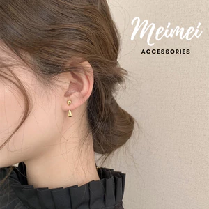 Bông tai mạ bạc thiết kế giọt nước kiểu dáng thanh lịch độc đáo