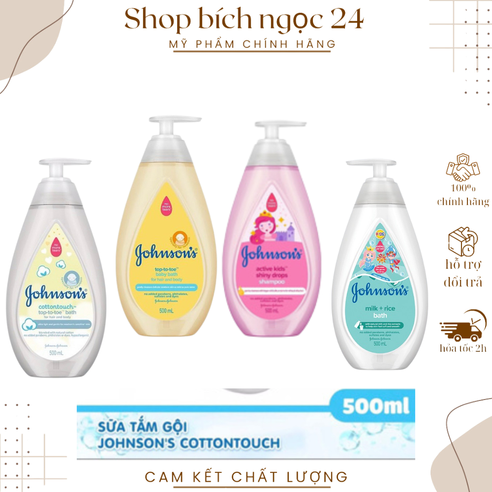 Sữa tắm gội toàn thân cho bé Johnson’s Baby 500ml