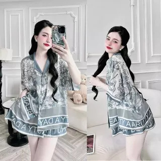 Đồ Ngủ Pijama Bigsize MIKY, Đồ Ngủ Bigsize lụa Latin cao cấp mềm mại xinh xắn 2 < 71KG