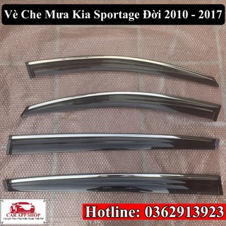 Vè Che Mưa Kia Sportage Có Viền Chị Mạ Inox Sáng Bóng Và Có Logo Trên Vè Mưa