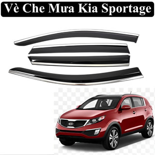 Vè Che Mưa Kia Sportage Có Viền Chị Mạ Inox Sáng Bóng Và Có Logo Trên Vè Mưa