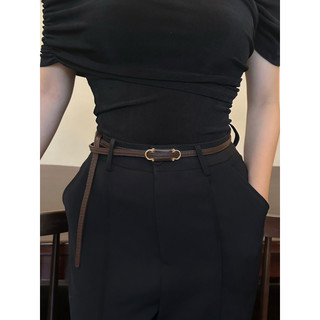 Thắt lưng nữ bản nhỏ không lỗ dạng mảnh 1cm phối blazer, đai váy nhỏ - Miolady