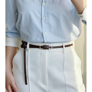 Thắt lưng nữ bản nhỏ không lỗ dạng mảnh 1cm phối blazer, đai váy nhỏ - Miolady