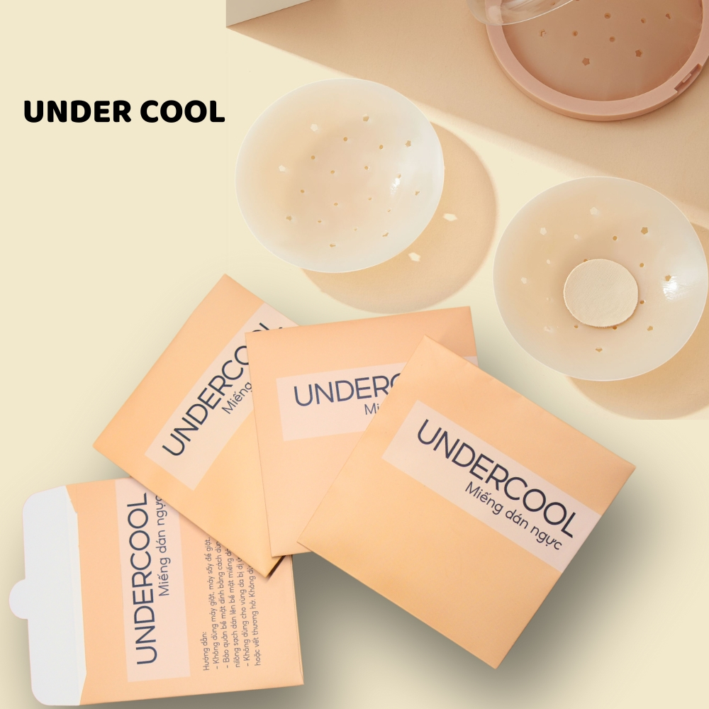 Miếng Dán Ngực Silicon UNDERCOOL Tàng Hình Lỗ Thoáng Khí Mỏng Nhẹ Bubble Air cao cấp Lỗ Chống Đọng Mồ Hôi DT02