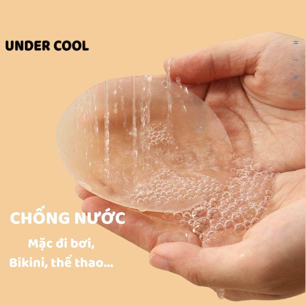 Miếng Dán Ngực Silicon UNDERCOOL Tàng Hình Lỗ Thoáng Khí Mỏng Nhẹ Bubble Air cao cấp Lỗ Chống Đọng Mồ Hôi DT02