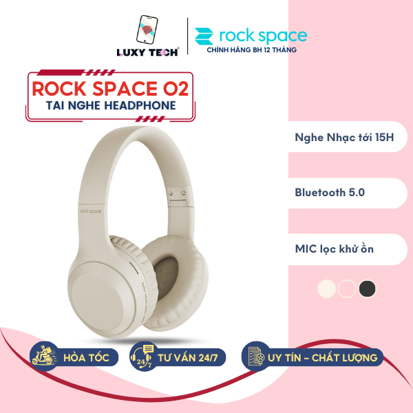 【Hỏa Tốc BD】Headphone Tai Nghe Bluetooth Chụp Tai Rockspace O2 Có MIC ...
