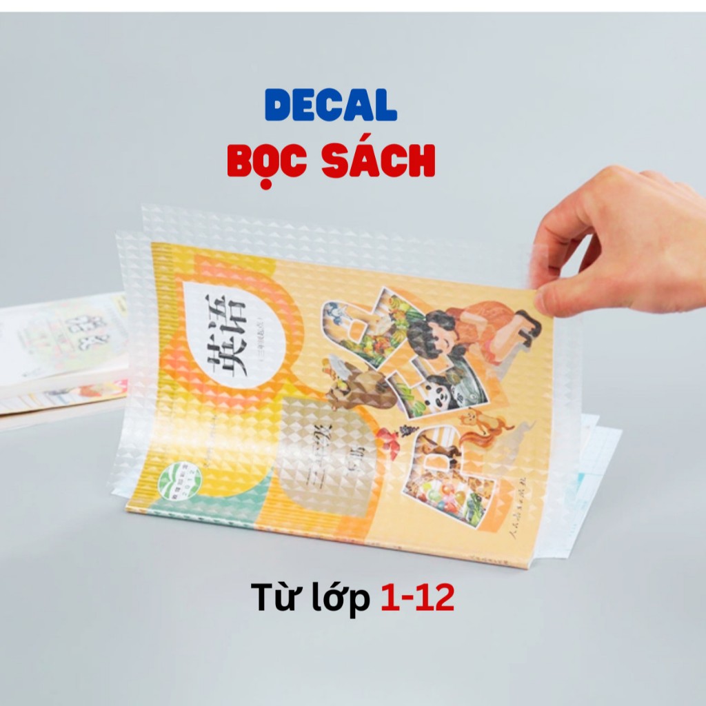 Decanl bọc sách #3 tặng nhẵn vở khi mua thao tác đơn giản đủ 3 size trọn bộ 1 lớp 30 chiếc