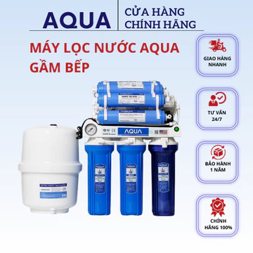 Máy lọc nước RO không vỏ tủ AQUA 4,9,10,11, Có Đèn UV, máy lọc nước RO lắp gầm bếp chính hãng AQUA Có đồng hồ đo áp suất