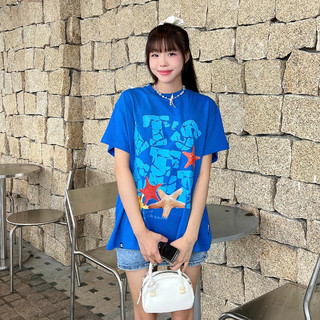 Áo Thun Big Boxy YOUTHPOWER IT'S SEA From Rộng Nam Nữ Cổ Tròn Chất Liệu Cotton In Lụa Local Brand