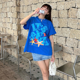 Áo Thun Big Boxy YOUTHPOWER IT'S SEA From Rộng Nam Nữ Cổ Tròn Chất Liệu Cotton In Lụa Local Brand