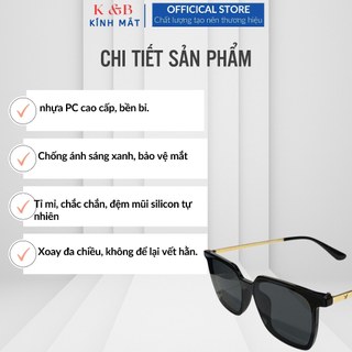 GIẢM 50% - Kính Mát Dáng Vuông Nam Nữ Hàn Quốc Chống Tia UV400 Đẳng Cấp Sang Trọng - SV30