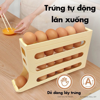 0046 Khay Trứng 4 Tầng Lăn Tự Động - Khay Đựng Trứng Tủ Lạnh Tự Lăn ...