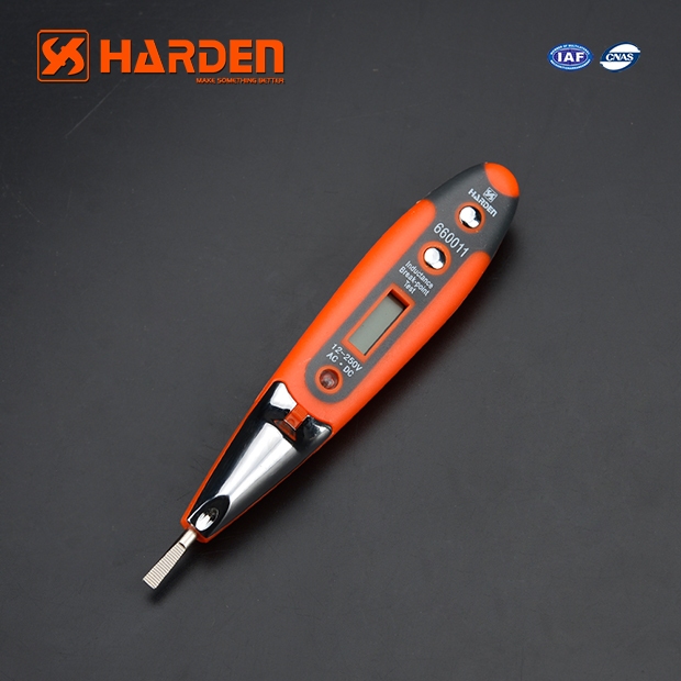 Bút thử điện kiểm tra đa chức năng chuyên nghiệp Harden có đèn, màn hình điện tử hiện số 660011