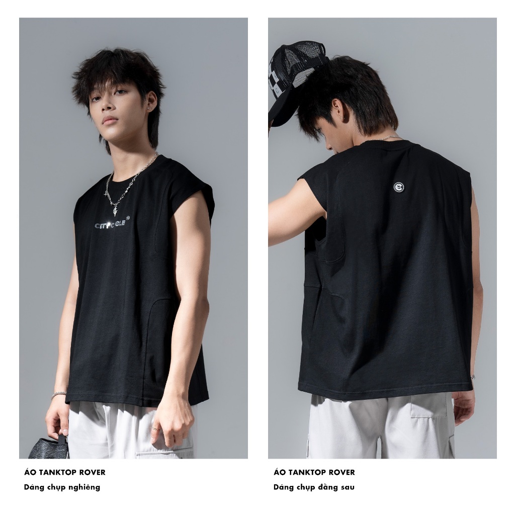 Áo Tanktop Local Brand ba lỗ Rover City Cycle cotton in tráng gương form rộng nam nữ unisex