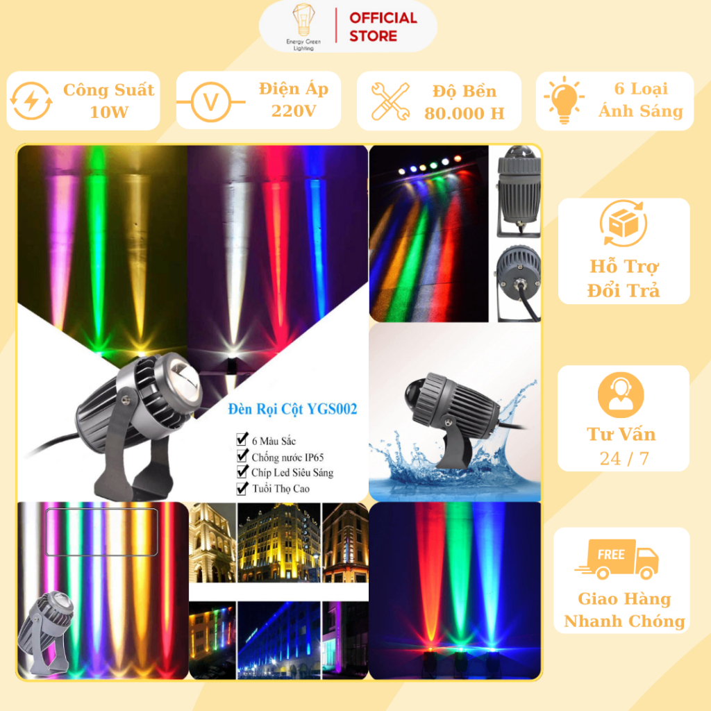 Đèn Rọi Cột,Rọi Cây,Rọi Tường Chống Nước Energy Green Lighting YGS002 ...