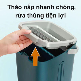 Cây Lau Nhà Thông Minh Tự Vắt 2 Ngăn Cao Cấp, Bộ Chổi Lau Nhà Xoay 360 Độ Kèm Bông Lau Thấm Hút