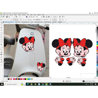 tem decal dán trang trí xe điện đáng yêu