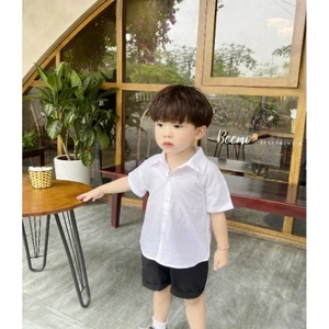 Áo somi trắng thêu