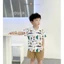 Set sơmi cổ ve in trần khủng long bé trai (9-25 kg)