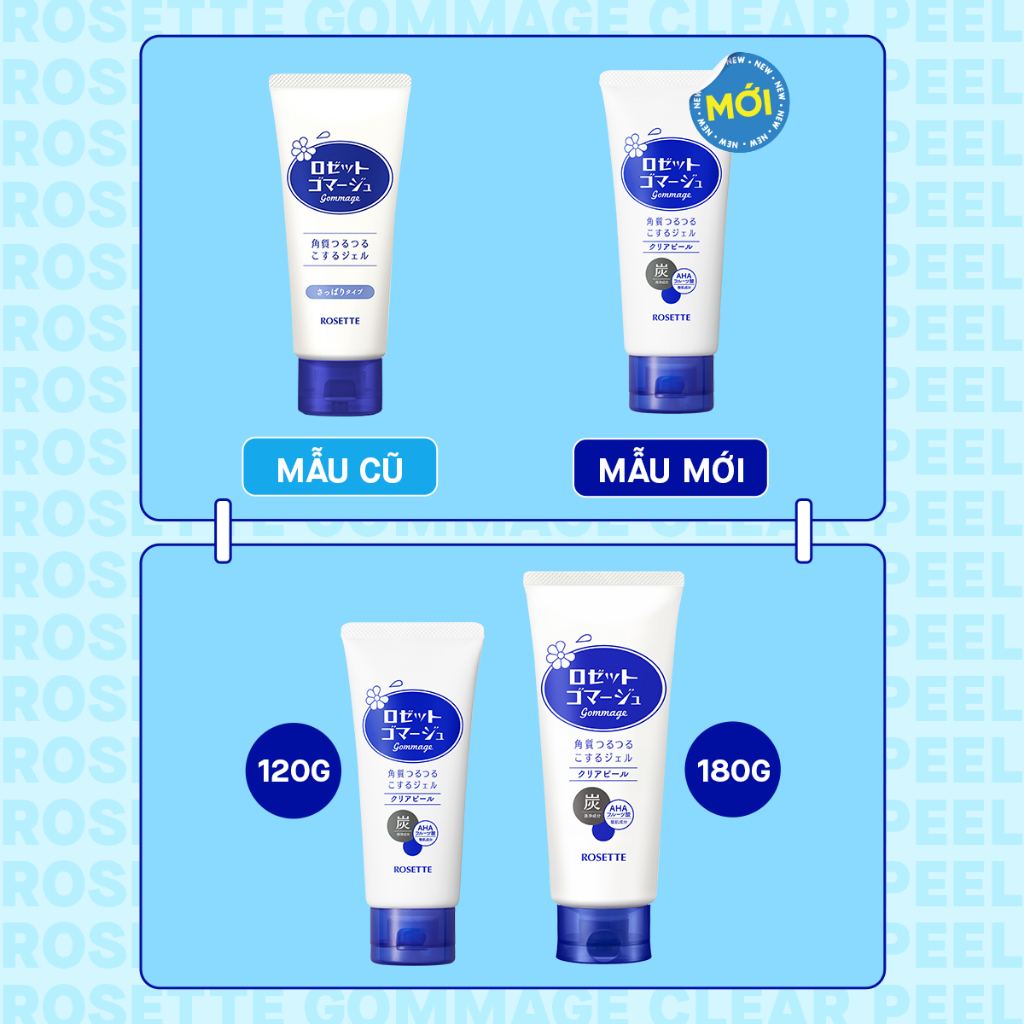 Ảnh [Bản Mới] Tẩy Tế Bào Chết Rosette Thu Nhỏ Lỗ Chân Lông Gommage Clear Peel 180G 3