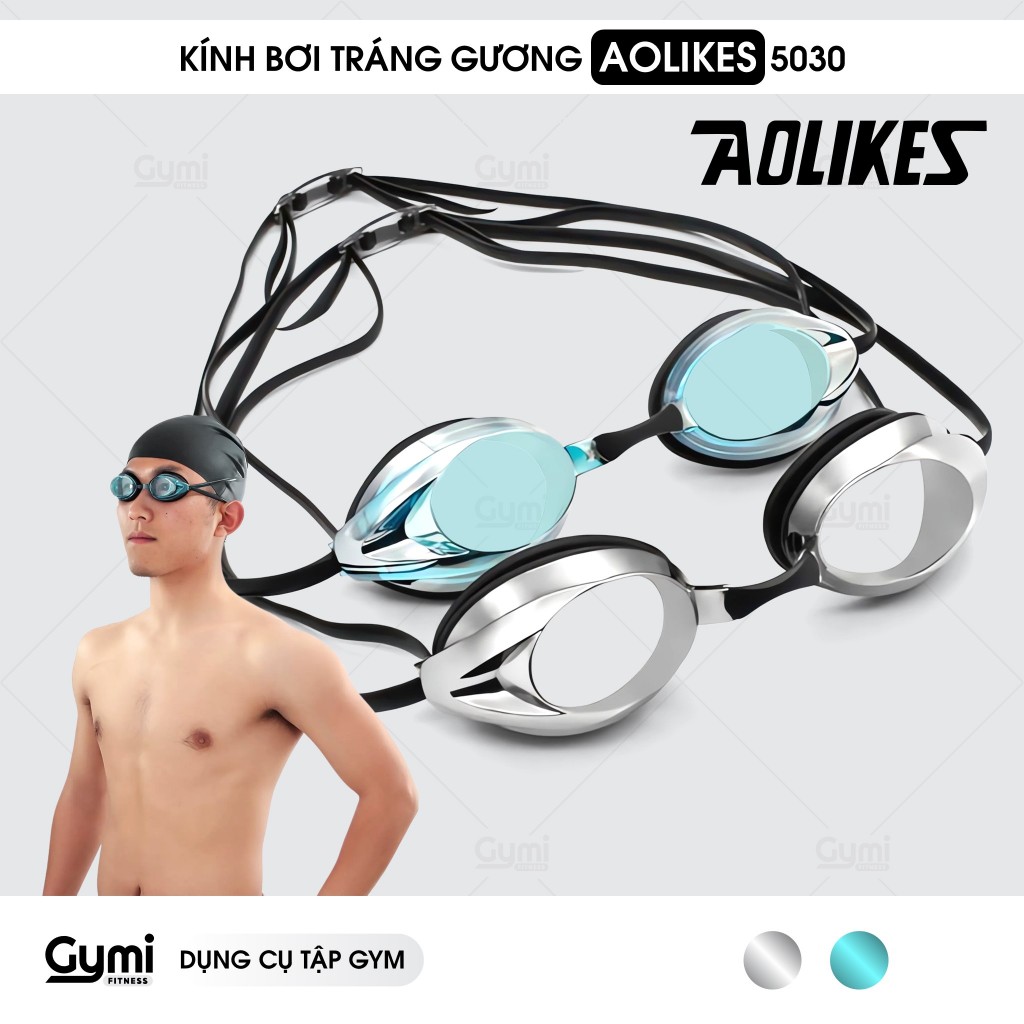 Kính Bơi Tráng Gương Aolikes 5030 Chống Nước, Chống Tia UV, Chống Sương Mù Cho Nam Và Nữ - AL5030