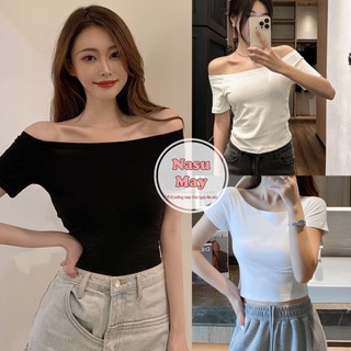 Áo Trễ Vai Nữ Tay Ngắn Mặc Nhiều Kiểu Kèm Dây Thời Trang